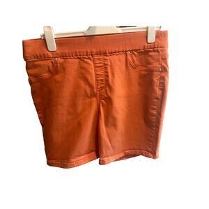 Chicos Pull On Jegging Shorts, Orange, Size 12 EUC